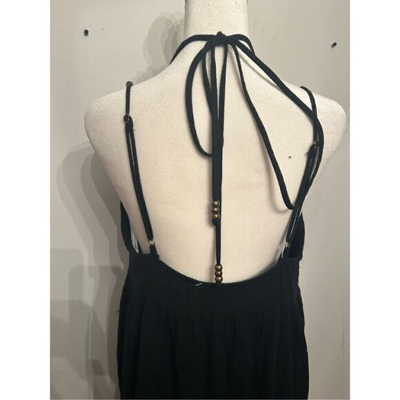 Charlie Holiday Women's Black Harlow Keyhole Cotton Maxi Dress Size US 8 - Picture 6 of 10